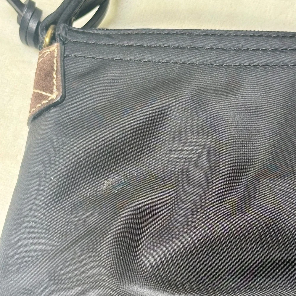 Dooney & Bourke Crossbody Bag Small Black Purse Nylon Leather Pink Preppy Y2K